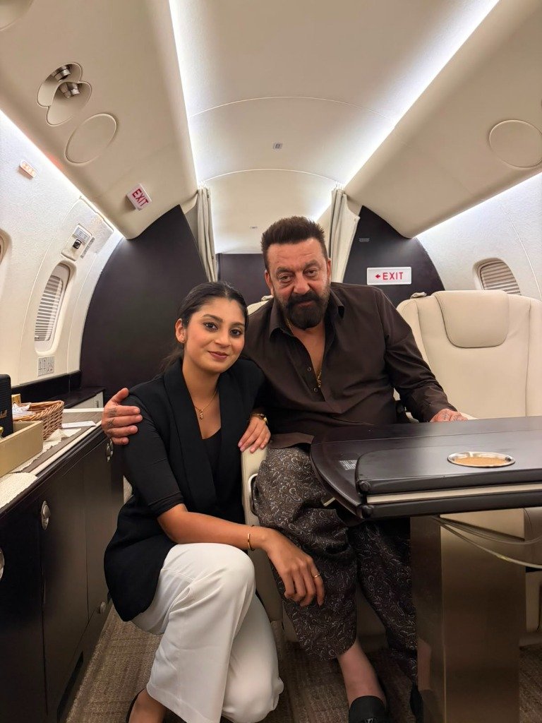 Sanjay Dutt in Air Kalinga Private Jet